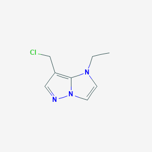 molecular formula C8H10ClN3 B1482134 7-(chloromethyl)-1-ethyl-1H-imidazo[1,2-b]pyrazole CAS No. 2091199-33-4