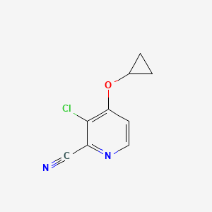 molecular formula C9H7ClN2O B14821346 3-Chloro-4-cyclopropoxypicolinonitrile 