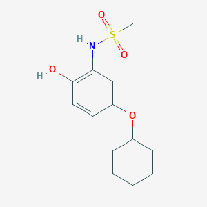 molecular formula C13H19NO4S B14821354 N-(5-(Cyclohexyloxy)-2-hydroxyphenyl)methanesulfonamide 