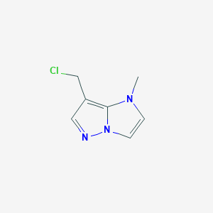 molecular formula C7H8ClN3 B1482136 7-(chloromethyl)-1-methyl-1H-imidazo[1,2-b]pyrazole CAS No. 1824407-94-4
