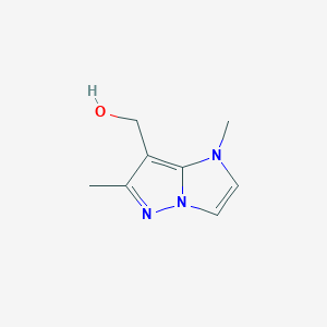 molecular formula C8H11N3O B1482137 (1,6-dimethyl-1H-imidazo[1,2-b]pyrazol-7-yl)methanol CAS No. 1824338-88-6