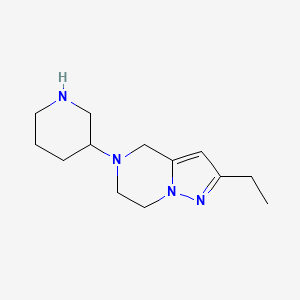 B1482138 2-Ethyl-5-(piperidin-3-yl)-4,5,6,7-tetrahydropyrazolo[1,5-a]pyrazine CAS No. 2098142-15-3