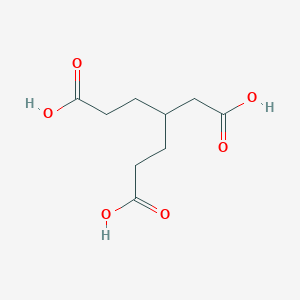molecular formula C9H14O6 B14821413 4-(Carboxymethyl)heptanedioic acid CAS No. 16466-65-2