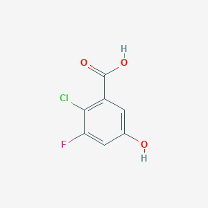molecular formula C7H4ClFO3 B14821437 2-Chloro-3-fluoro-5-hydroxybenzoic acid 
