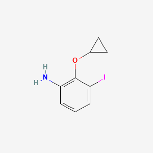 molecular formula C9H10INO B14821446 2-Cyclopropoxy-3-iodoaniline 