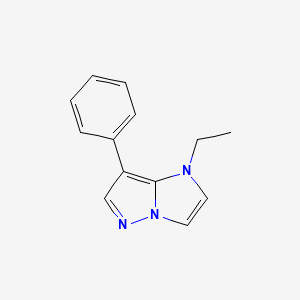 molecular formula C13H13N3 B1482145 1-ethyl-7-phenyl-1H-imidazo[1,2-b]pyrazole CAS No. 2098012-73-6