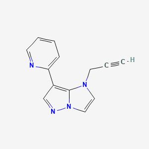molecular formula C13H10N4 B1482146 1-(prop-2-yn-1-yl)-7-(pyridin-2-yl)-1H-imidazo[1,2-b]pyrazole CAS No. 2098025-69-3