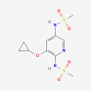 molecular formula C10H15N3O5S2 B14821486 N,N'-(3-Cyclopropoxypyridine-2,5-diyl)dimethanesulfonamide 