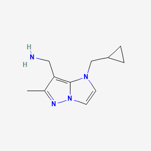 (1-(cyclopropylmethyl)-6-methyl-1H-imidazo[1,2-b]pyrazol-7-yl)methanamine