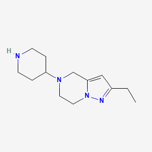 2-Ethyl-5-(piperidin-4-yl)-4,5,6,7-tetrahydropyrazolo[1,5-a]pyrazine