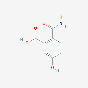 molecular formula C8H7NO4 B14821522 2-Carbamoyl-5-hydroxybenzoic acid 