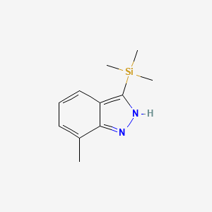 molecular formula C11H16N2Si B14821542 7-Methyl-3-(trimethylsilyl)-1H-indazole 