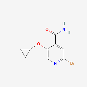 molecular formula C9H9BrN2O2 B14821558 2-Bromo-5-cyclopropoxyisonicotinamide 