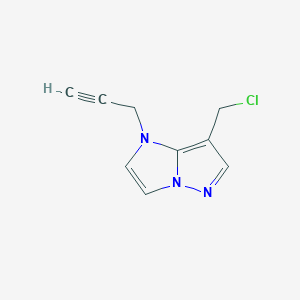 molecular formula C9H8ClN3 B1482156 7-(chloromethyl)-1-(prop-2-yn-1-yl)-1H-imidazo[1,2-b]pyrazole CAS No. 2092284-13-2
