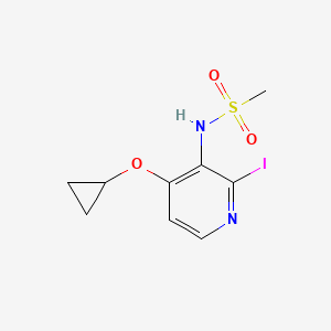 molecular formula C9H11IN2O3S B14821590 N-(4-Cyclopropoxy-2-iodopyridin-3-YL)methanesulfonamide 