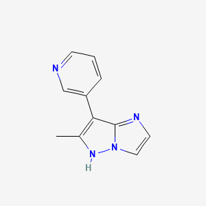 6-methyl-7-(pyridin-3-yl)-1H-imidazo[1,2-b]pyrazole