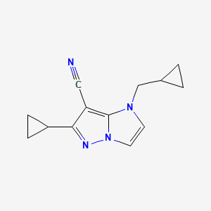 6-cyclopropyl-1-(cyclopropylmethyl)-1H-imidazo[1,2-b]pyrazole-7-carbonitrile