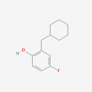 molecular formula C13H17FO B14821652 2-(Cyclohexylmethyl)-4-fluorophenol 