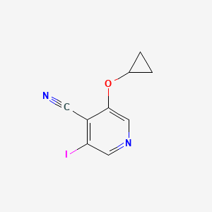 molecular formula C9H7IN2O B14821690 3-Cyclopropoxy-5-iodoisonicotinonitrile 