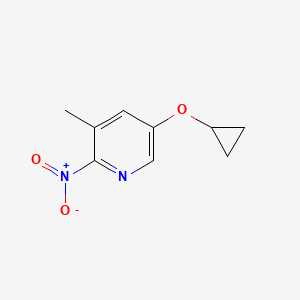 molecular formula C9H10N2O3 B14821701 5-Cyclopropoxy-3-methyl-2-nitropyridine 