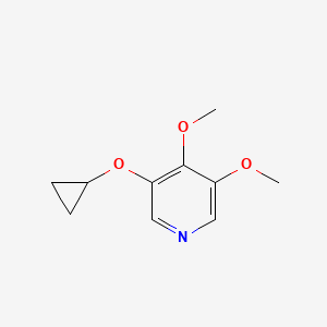 molecular formula C10H13NO3 B14821706 3-Cyclopropoxy-4,5-dimethoxypyridine 