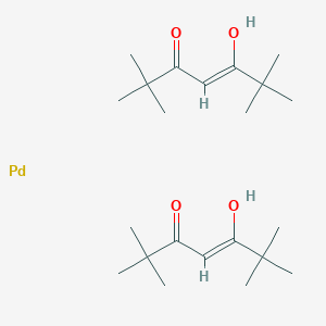 molecular formula C22H40O4Pd B14821809 (Z)-5-hydroxy-2,2,6,6-tetramethylhept-4-en-3-one;palladium 
