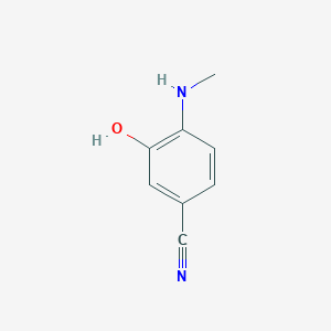 molecular formula C8H8N2O B14821810 3-Hydroxy-4-(methylamino)benzonitrile 