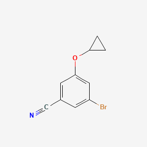molecular formula C10H8BrNO B14821827 3-Bromo-5-cyclopropoxybenzonitrile 