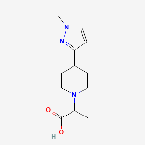 molecular formula C12H19N3O2 B1482188 2-(4-(1-methyl-1H-pyrazol-3-yl)piperidin-1-yl)propanoic acid CAS No. 2097943-97-8