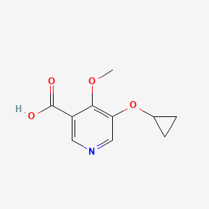 molecular formula C10H11NO4 B14821889 5-Cyclopropoxy-4-methoxynicotinic acid 