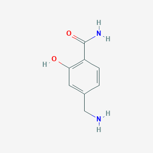 molecular formula C8H10N2O2 B14821894 4-(Aminomethyl)-2-hydroxybenzamide 