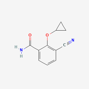 molecular formula C11H10N2O2 B14821899 3-Cyano-2-cyclopropoxybenzamide 