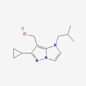 molecular formula C13H19N3O B1482191 (6-环丙基-1-异丁基-1H-咪唑并[1,2-b]吡唑-7-基)甲醇 CAS No. 2098057-95-3