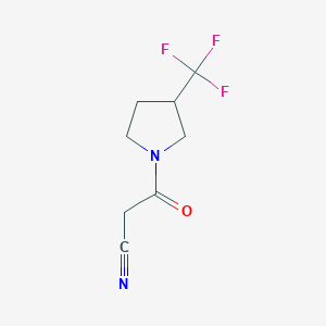 molecular formula C8H9F3N2O B1482195 3-Oxo-3-(3-(trifluoromethyl)pyrrolidin-1-yl)propanenitrile CAS No. 1859136-81-4