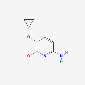 molecular formula C9H12N2O2 B14821956 5-Cyclopropoxy-6-methoxypyridin-2-amine 