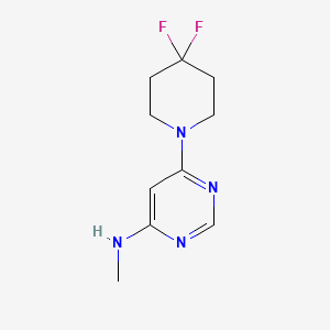 molecular formula C10H14F2N4 B1482197 6-(4,4-difluoropiperidin-1-yl)-N-methylpyrimidin-4-amine CAS No. 2018842-25-4