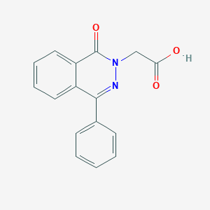 molecular formula C16H12N2O3 B148220 (1-oxo-4-phenylphthalazin-2(1H)-yl)acetic acid CAS No. 127828-88-0