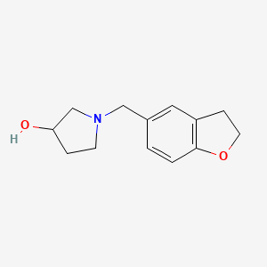 molecular formula C13H17NO2 B1482206 1-((2,3-Dihydrobenzofuran-5-yl)methyl)pyrrolidin-3-ol CAS No. 2097973-30-1
