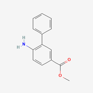molecular formula C14H13NO2 B14822063 Methyl 6-aminobiphenyl-3-carboxylate 