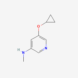 molecular formula C9H12N2O B14822071 5-Cyclopropoxy-N-methylpyridin-3-amine 