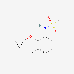 molecular formula C11H17NO3S B14822090 N-(6-Cyclopropoxy-5-methylcyclohexa-2,4-dienyl)methanesulfonamide 