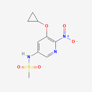 molecular formula C9H11N3O5S B14822091 N-(5-Cyclopropoxy-6-nitropyridin-3-YL)methanesulfonamide 