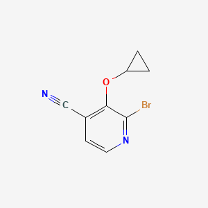 molecular formula C9H7BrN2O B14822103 2-Bromo-3-cyclopropoxyisonicotinonitrile 