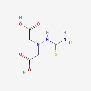 molecular formula C5H9N3O4S B14822115 Acetic acid, 2,2'-[(aminothioxomethyl)hydrazono]bis- CAS No. 16907-58-7