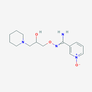 molecular formula C14H22N4O3 B14822146 N-[2-hydroxy-3-(1-piperidinyl)propoxy]pyridine-1-oxide-3-carboxamidine 