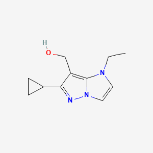 molecular formula C11H15N3O B1482217 (6-cyclopropyl-1-ethyl-1H-imidazo[1,2-b]pyrazol-7-yl)methanol CAS No. 2097945-18-9