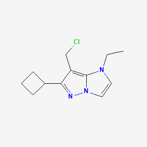 B1482218 7-(chloromethyl)-6-cyclobutyl-1-ethyl-1H-imidazo[1,2-b]pyrazole CAS No. 2092800-04-7