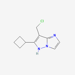 molecular formula C10H12ClN3 B1482220 7-(chloromethyl)-6-cyclobutyl-1H-imidazo[1,2-b]pyrazole CAS No. 2091199-25-4