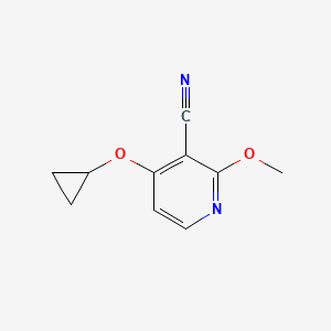 molecular formula C10H10N2O2 B14822203 4-Cyclopropoxy-2-methoxynicotinonitrile 