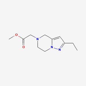 molecular formula C11H17N3O2 B1482221 methyl 2-(2-ethyl-6,7-dihydropyrazolo[1,5-a]pyrazin-5(4H)-yl)acetate CAS No. 2098058-84-3